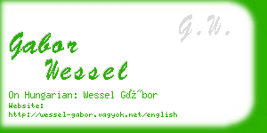 gabor wessel business card